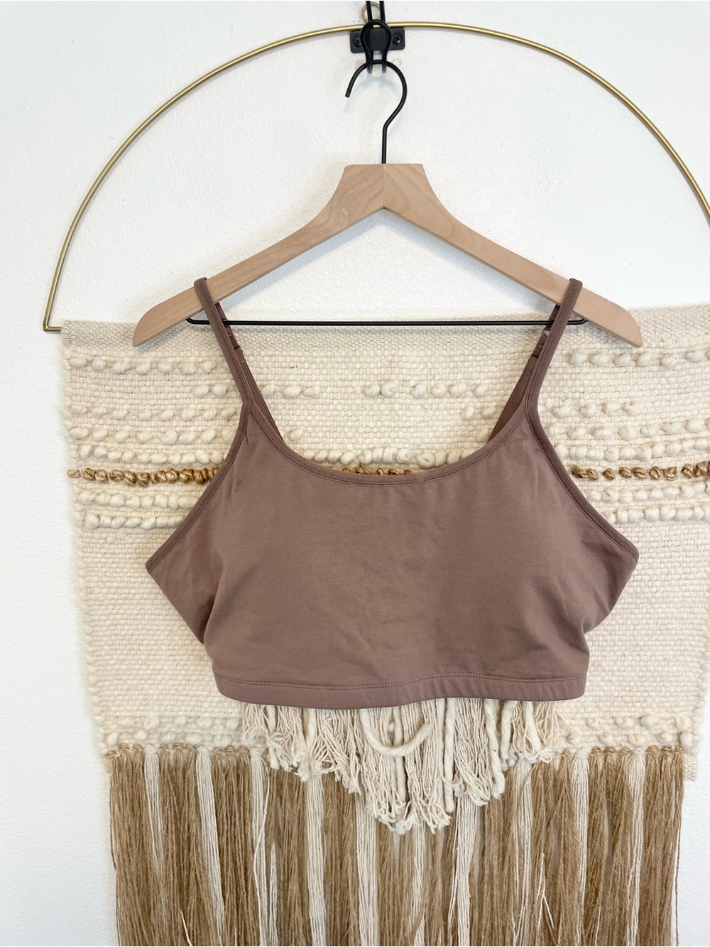 Pact Taupe Brown Organic Cotton Sports Bra XXL